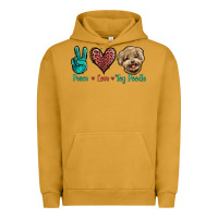 Pigment Peanut Butter Peace Love Toy Poodle Urban Hoodie - Jasminsmagicworld