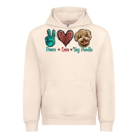 Sandshell Peace Love Toy Poodle Urban Hoodie - Jasminsmagicworld
