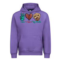 Tulip Peace Love Toy Poodle Urban Hoodie - Jasminsmagicworld