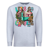 Heather Grey let's go camping Premium Sweatshirt - RanaPortraitStore
