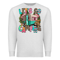 Oatmeal Heather let's go camping Premium Sweatshirt - RanaPortraitStore