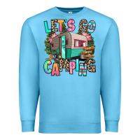 Ocean Blue let's go camping Premium Sweatshirt - RanaPortraitStore