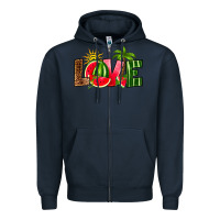 Navy love watermelon Zipper Hoodie - RanaPortraitStore