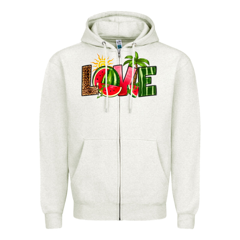 Love Watermelon Zipper Hoodie by RanaPortraitStore | Teevron