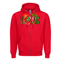Red love watermelon Zipper Hoodie - RanaPortraitStore