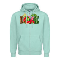 Seafoam love watermelon Zipper Hoodie - RanaPortraitStore