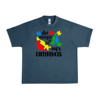 Midnight Navy the magic is in our differences Urban Heavy Tee - CowhideDigitalArt