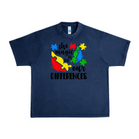 Navy the magic is in our differences Urban Heavy Tee - CowhideDigitalArt