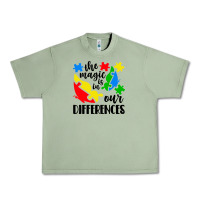Oil Green the magic is in our differences Urban Heavy Tee - CowhideDigitalArt