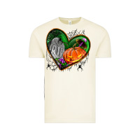 Vintage Arctic halloween heart with pumpkin Vintage Tee - BundleAndBundleShop