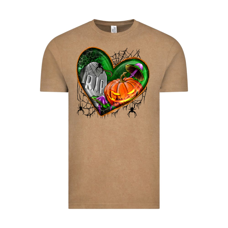 Halloween Heart With Pumpkin Vintage Tee by BundleAndBundleShop | Teevron