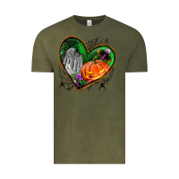 Vintage Olive halloween heart with pumpkin Vintage Tee - BundleAndBundleShop