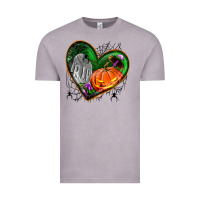 Vintage Zinc halloween heart with pumpkin Vintage Tee - BundleAndBundleShop
