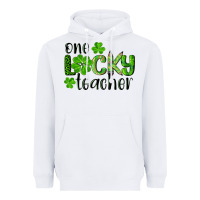 White st. patrick's day one lucky teacher Heavyweight Hoodie - RanaPortraitStore