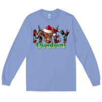 Colony Blue moey Christmas Long Sleeve Tee - CowhideDigitalArt