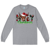 Heather Grey moey Christmas Long Sleeve Tee - CowhideDigitalArt