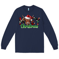 Navy moey Christmas Long Sleeve Tee - CowhideDigitalArt