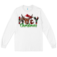 White moey Christmas Long Sleeve Tee - CowhideDigitalArt