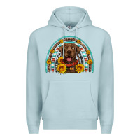 Blue Mist chocolate labrador rainbow Premium Hoodie - Artiststas