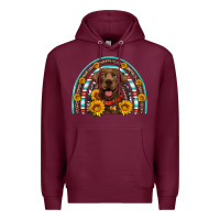 Burgundy chocolate labrador rainbow Premium Hoodie - Artiststas