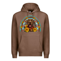 Chestnut chocolate labrador rainbow Premium Hoodie - Artiststas