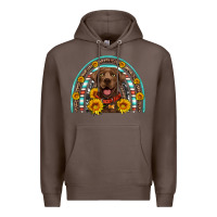 Coffee chocolate labrador rainbow Premium Hoodie - Artiststas