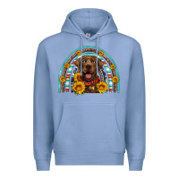 Colony Blue chocolate labrador rainbow Premium Hoodie - Artiststas
