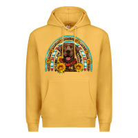 Mustard chocolate labrador rainbow Premium Hoodie - Artiststas