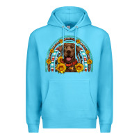 Ocean Blue chocolate labrador rainbow Premium Hoodie - Artiststas