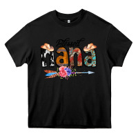 Black Blessed Nana Heavy Core Tee - CowCowDesign