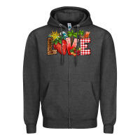 Charcoal Heather love strawberry Zipper Hoodie - RanaPortraitStore