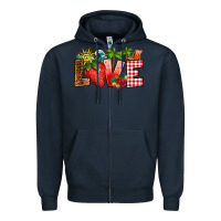 Navy love strawberry Zipper Hoodie - RanaPortraitStore