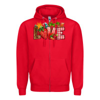 Red love strawberry Zipper Hoodie - RanaPortraitStore