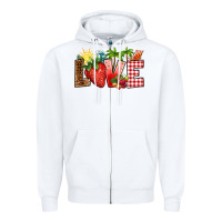 White love strawberry Zipper Hoodie - RanaPortraitStore