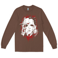 Chestnut friends horror face mashup horror movies halloween Long Sleeve Tee - artisFamous