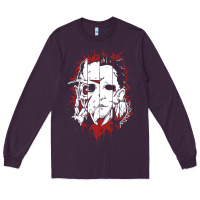 Plum friends horror face mashup horror movies halloween Long Sleeve Tee - artisFamous