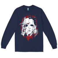 Navy friends horror face mashup horror movies halloween Long Sleeve Tee - artisFamous