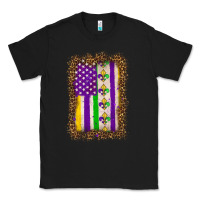 Black mardi gras usa flag leopard Classic Tee - OliviaCreatesArt