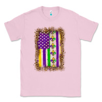 Bubblegum Pink mardi gras usa flag leopard Classic Tee - OliviaCreatesArt