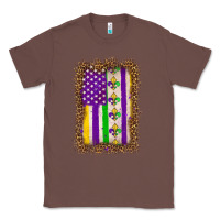 Chestnut mardi gras usa flag leopard Classic Tee - OliviaCreatesArt