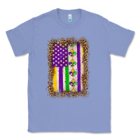 Colony Blue mardi gras usa flag leopard Classic Tee - OliviaCreatesArt