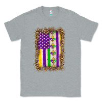 Heather Grey mardi gras usa flag leopard Classic Tee - OliviaCreatesArt
