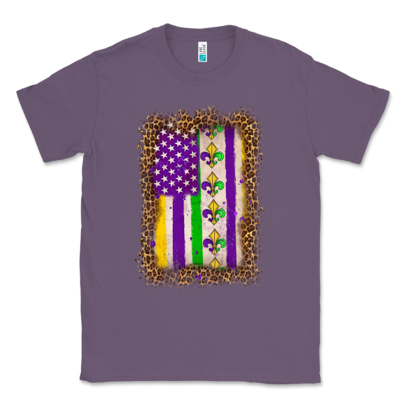 Mardi Gras Usa Flag Leopard Classic Tee by OliviaCreatesArt | Teevron