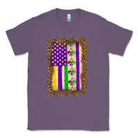 Lavender mardi gras usa flag leopard Classic Tee - OliviaCreatesArt