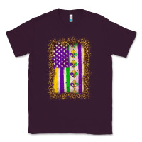 Plum mardi gras usa flag leopard Classic Tee - OliviaCreatesArt