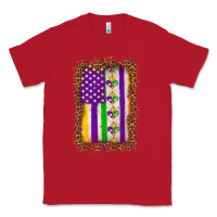 Red mardi gras usa flag leopard Classic Tee - OliviaCreatesArt