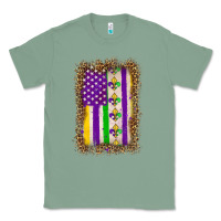 Sage mardi gras usa flag leopard Classic Tee - OliviaCreatesArt