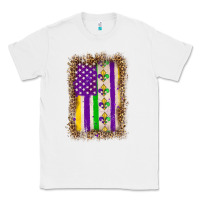 White mardi gras usa flag leopard Classic Tee - OliviaCreatesArt