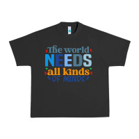 Pigment Black The world needs all kinds of minds Urban Heavy Tee - CowhideDigitalArt