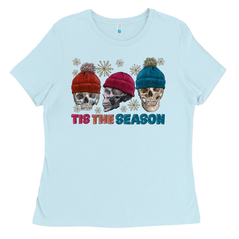 Tis The Season Skull Winter Ladies Tee by FaDigitalArtStudio | Teevron